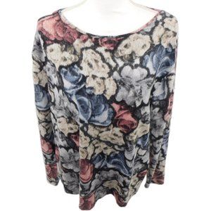 Dantelle Womens Sweater Large Floral Multicolor